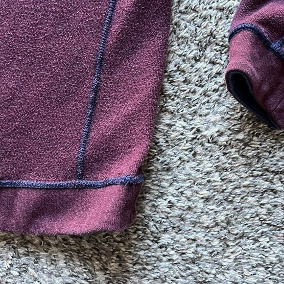 Tommy Bahama Quarter Zip Pullover Mens Medium Burgundy Navy Normcore Coastal Dad - Picture 8 of 8